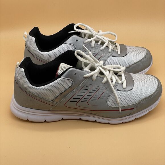 Cross Trekker Shuffle Sneaker Athletic Shoe Men’s 14W Grey White Comfort Lite - Picture 13 of 16
